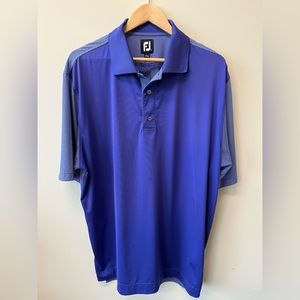 Footjoy purple color block polo shirt